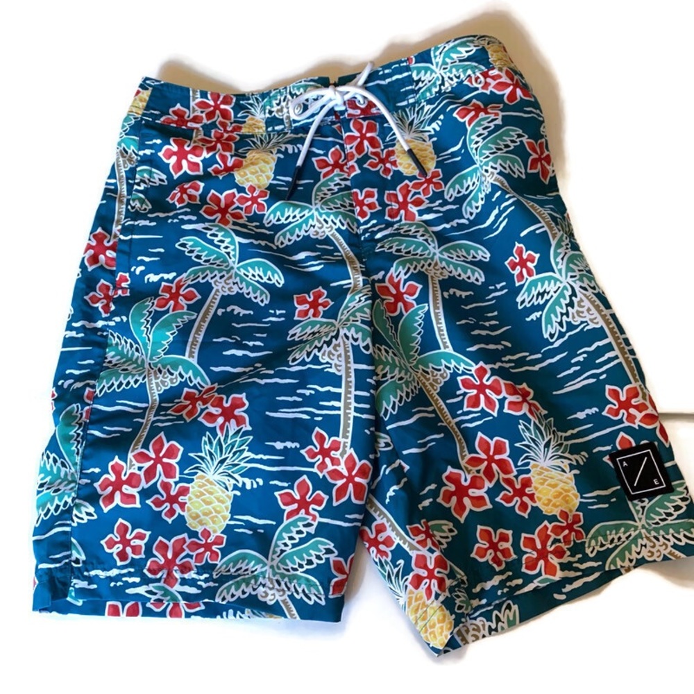 ☀️American Eagle board shorts tropical print XS